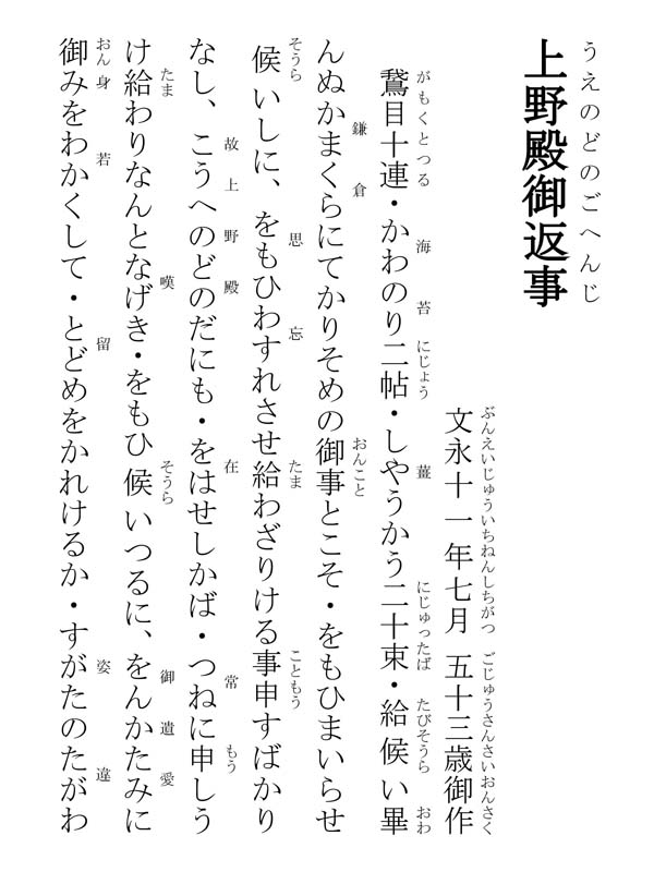 上野殿御返事 364002