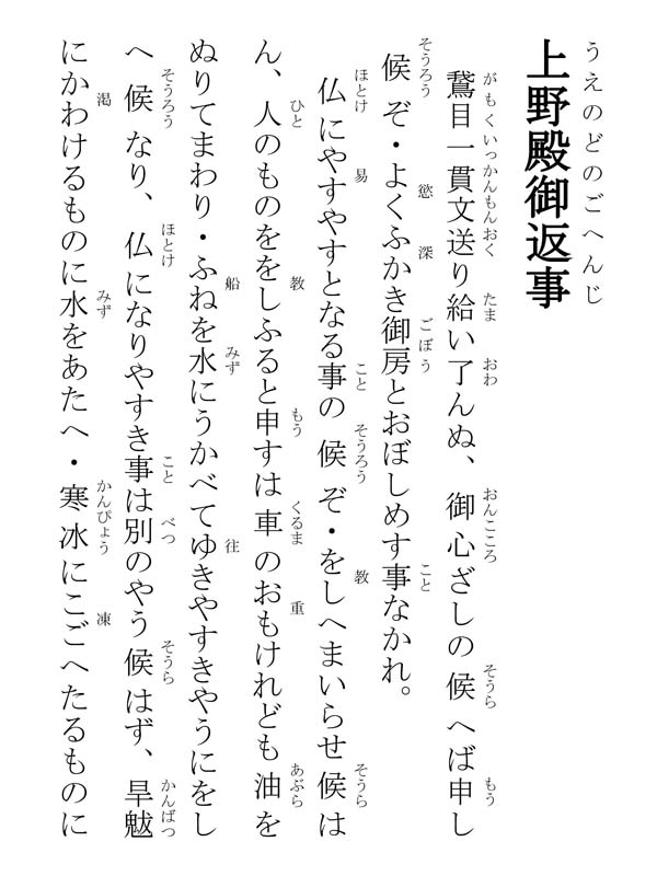 上野殿御返事 405002